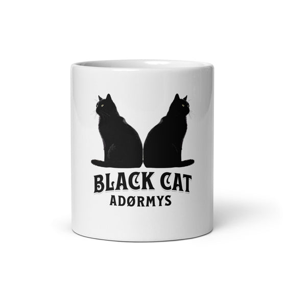 BLACK CAT - White Glossy Mug