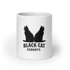 BLACK CAT - White Glossy Mug